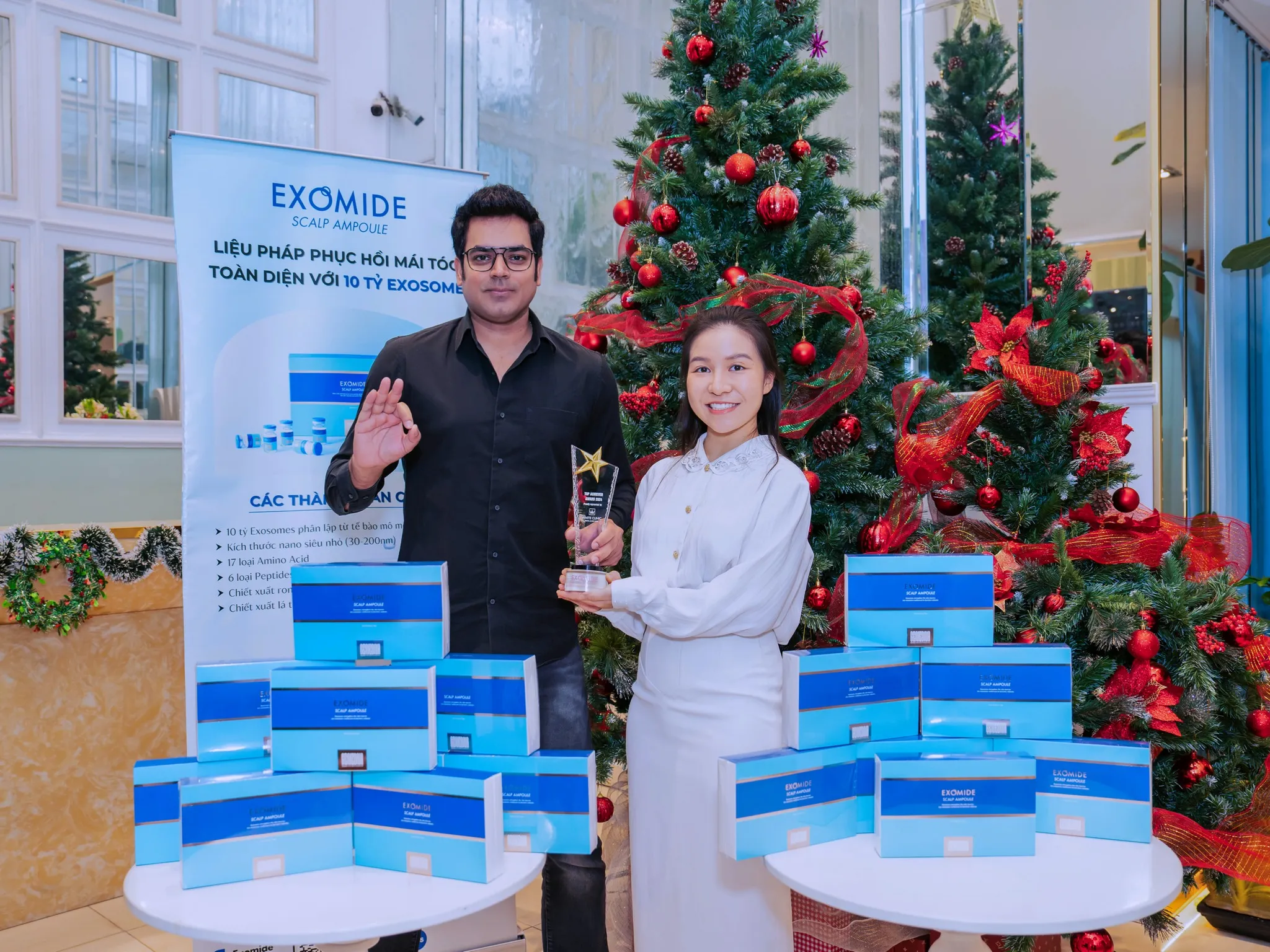 Exomide Vietnam & KNS International Present “Top Achiever Award 2024” to White Clinic for Excellence in Hair Loss Treatment image 2
